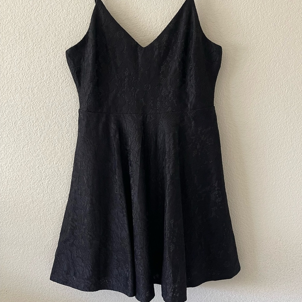 Lulu's Black Lace Detail Dress